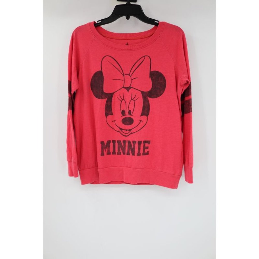 Disney parks Women small Long sleeve Minnie graphic pullover striped